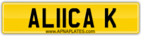 alicia keys number plate