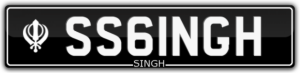 SIKH NUMBER PLATE FOR SALE SS61NGH SINGH SIKH INDIAN SURNAME FIRSTNAME