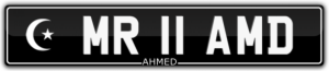 MUSLIM NUMBER PLATE FOR SALE MR II AMD AHMED FIRSTNAME
