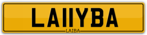 MUSLIM NUMBER PLATE FOR SALE LA11YBA LAIBA LAYBA FIRSTNAME