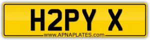 OTHER NUMBER PLATE FOR SALE H2PY X HAPYX HAPPY HAPY X FIRSTNAME