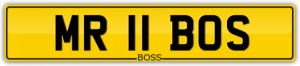 UK\BRITISH NUMBER PLATE FOR SALE MR II BOS BOSS